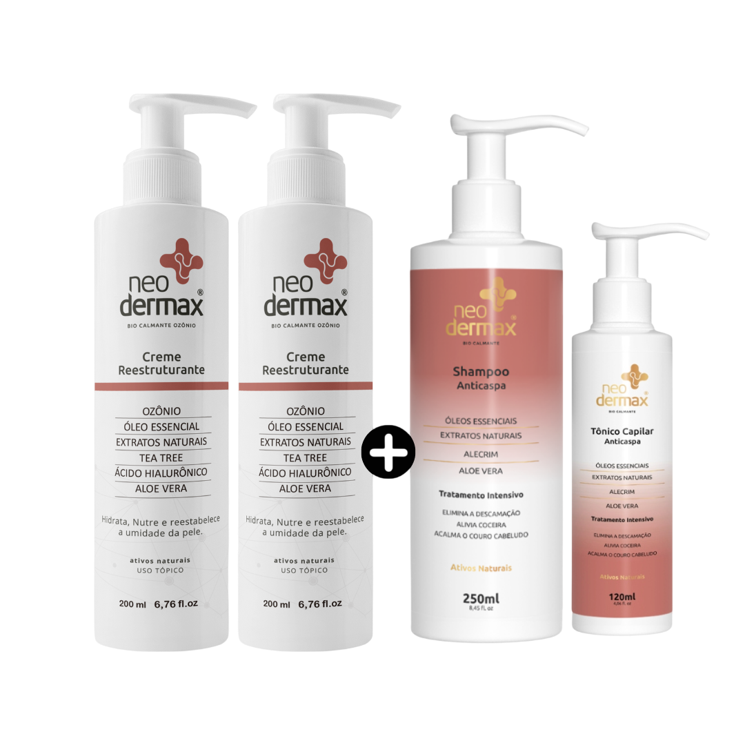 Kit Neodermax [2 Cremes + 1 Shampoo +1 Tônico]