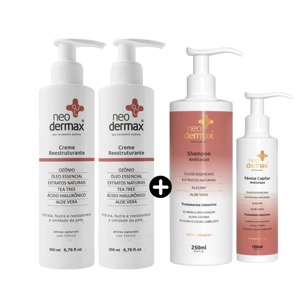 Kit Neodermax [2 Cremes + 1 Shampoo +1 Tônico]