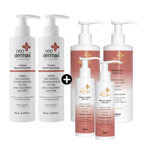 Kit completo Neodermax [2 Shampoo +2 Tônicos +2 Cremes]